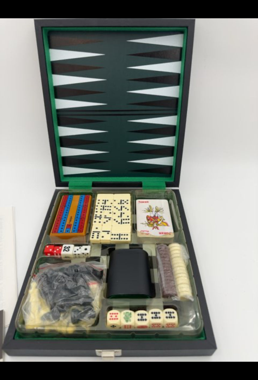 5 forskellige spil i spillekuffert